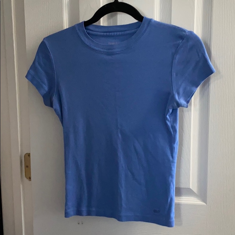 Vineyard Vines Bright, light blue tee.
